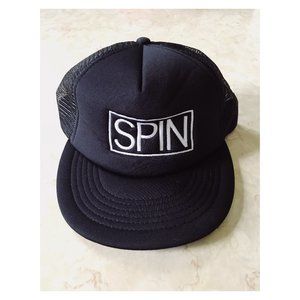 Vintage SPIN Magazine Black and White Trucker Hat One Size Adjustable